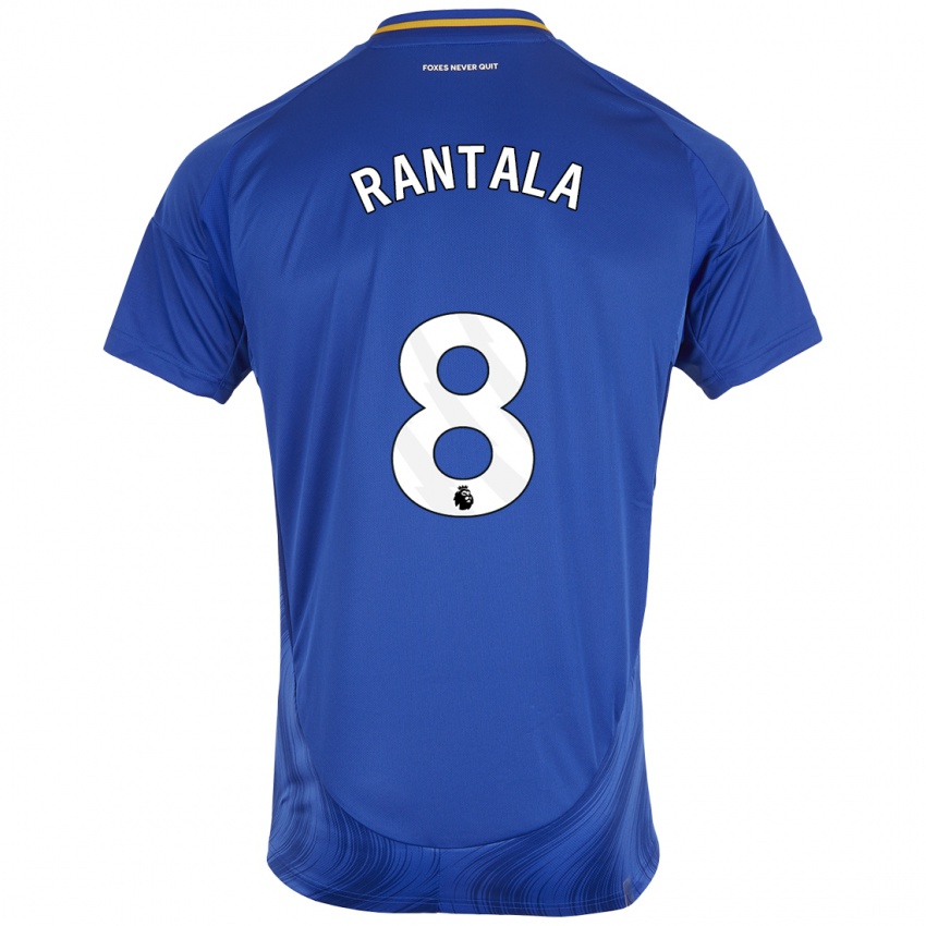 Uomo Maglia Jutta Rantala #8 Blu Bianco Kit Gara Home 2024/25 Maglietta