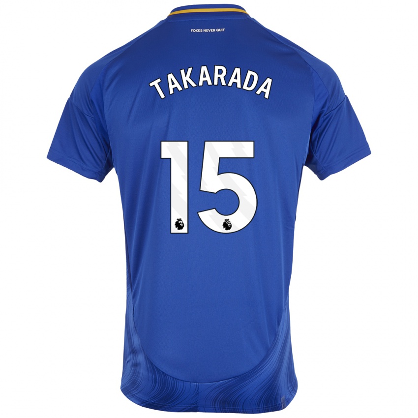 Uomo Maglia Saori Takarada #15 Blu Bianco Kit Gara Home 2024/25 Maglietta