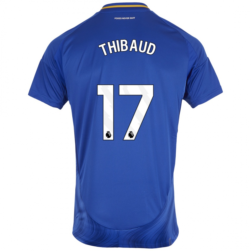 Uomo Maglia Julie Thibaud #17 Blu Bianco Kit Gara Home 2024/25 Maglietta