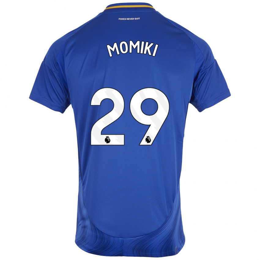 Uomo Maglia Yuka Momiki #29 Blu Bianco Kit Gara Home 2024/25 Maglietta