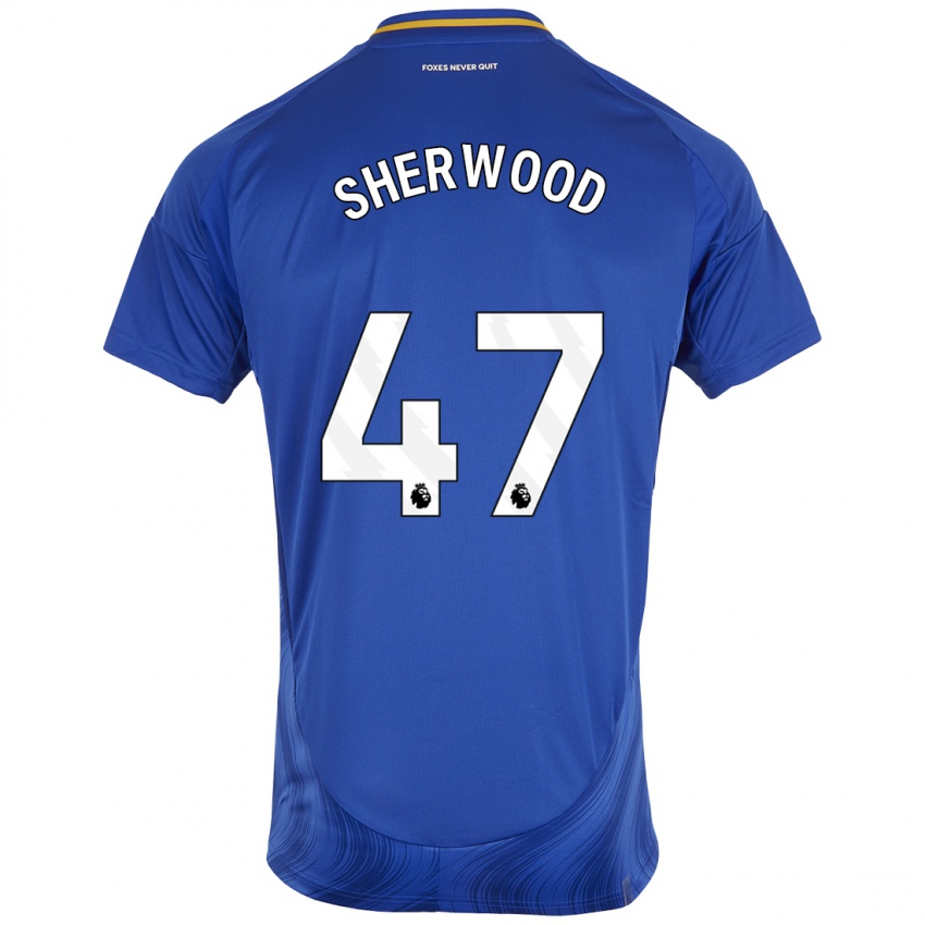 Uomo Maglia Simone Sherwood #47 Blu Bianco Kit Gara Home 2024/25 Maglietta