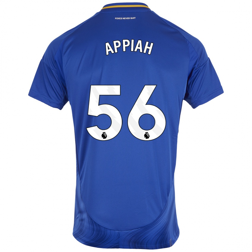 Uomo Maglia Paul Appiah #56 Blu Bianco Kit Gara Home 2024/25 Maglietta