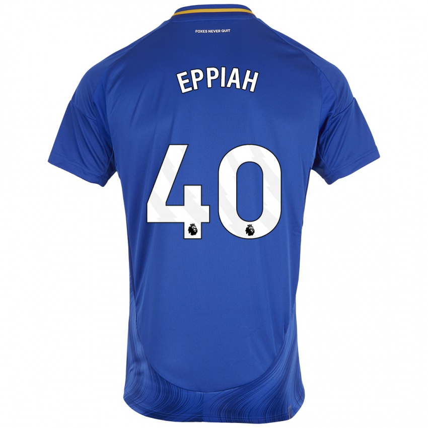 Uomo Maglia Josh Eppiah #40 Blu Bianco Kit Gara Home 2024/25 Maglietta