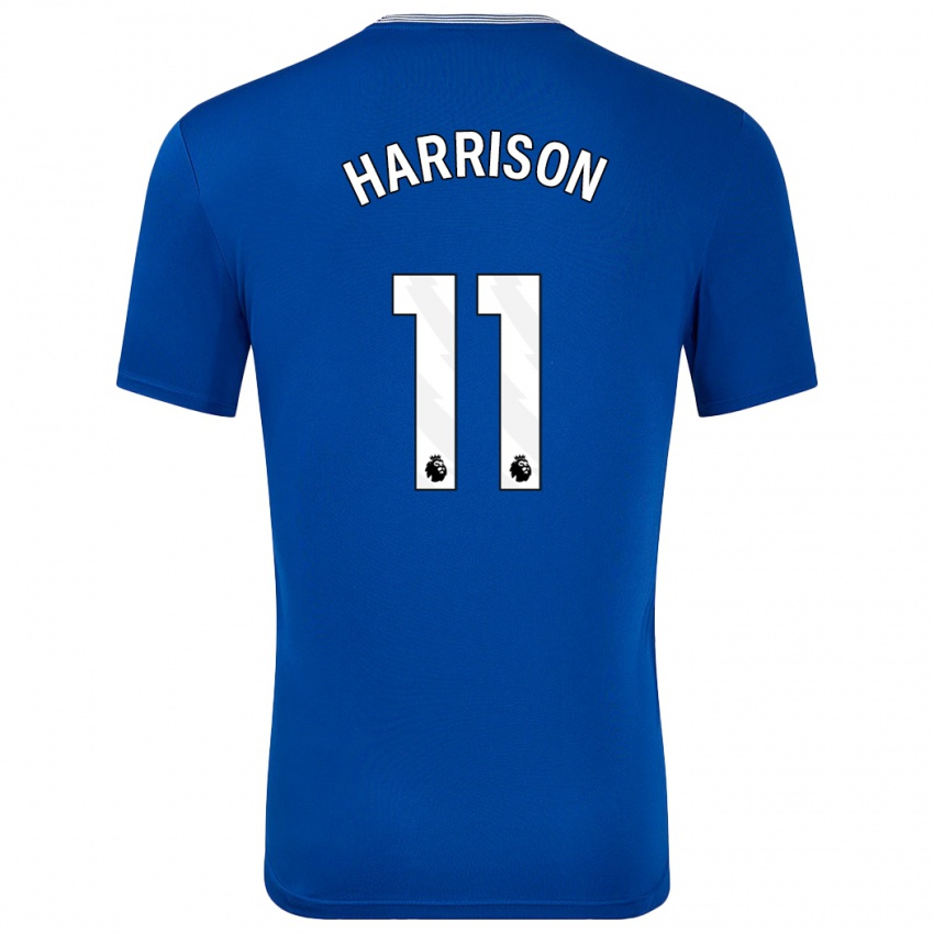 Uomo Maglia Jack Harrison #11 Blu Con Kit Gara Home 2024/25 Maglietta