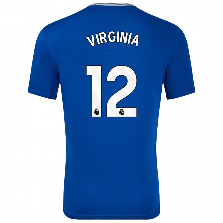 Uomo Maglia Joao Virginia #12 Blu Con Kit Gara Home 2024/25 Maglietta