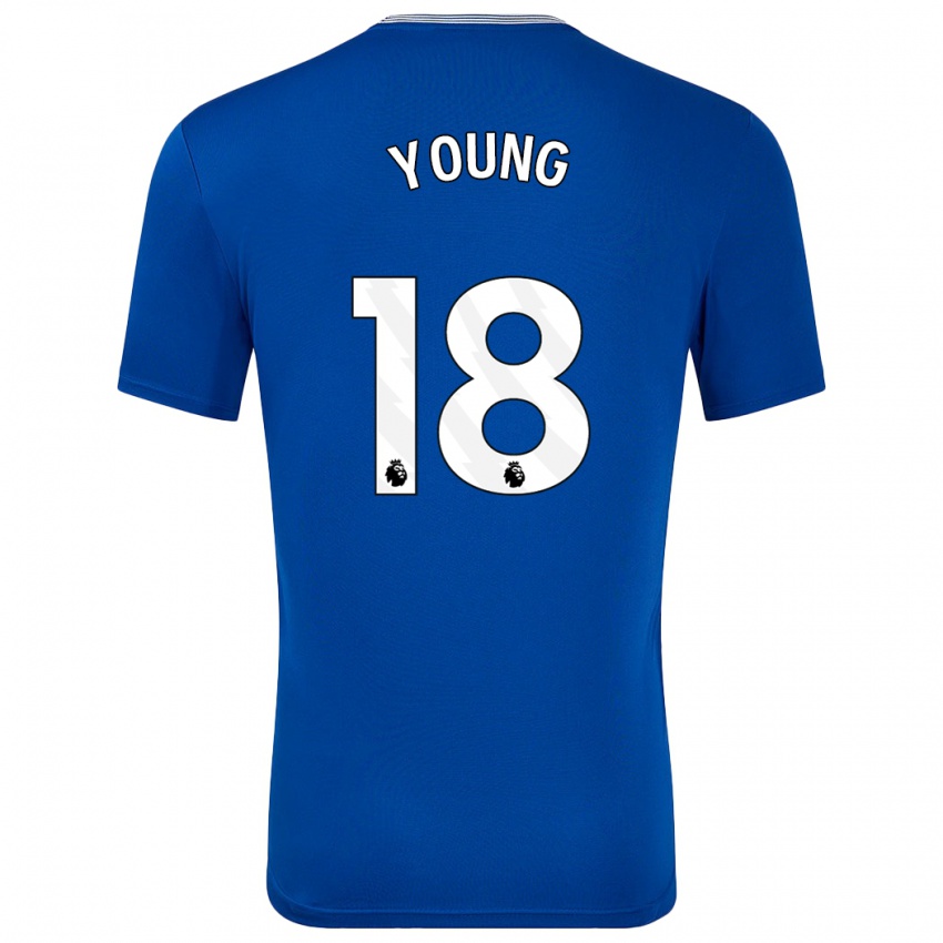 Uomo Maglia Ashley Young #18 Blu Con Kit Gara Home 2024/25 Maglietta