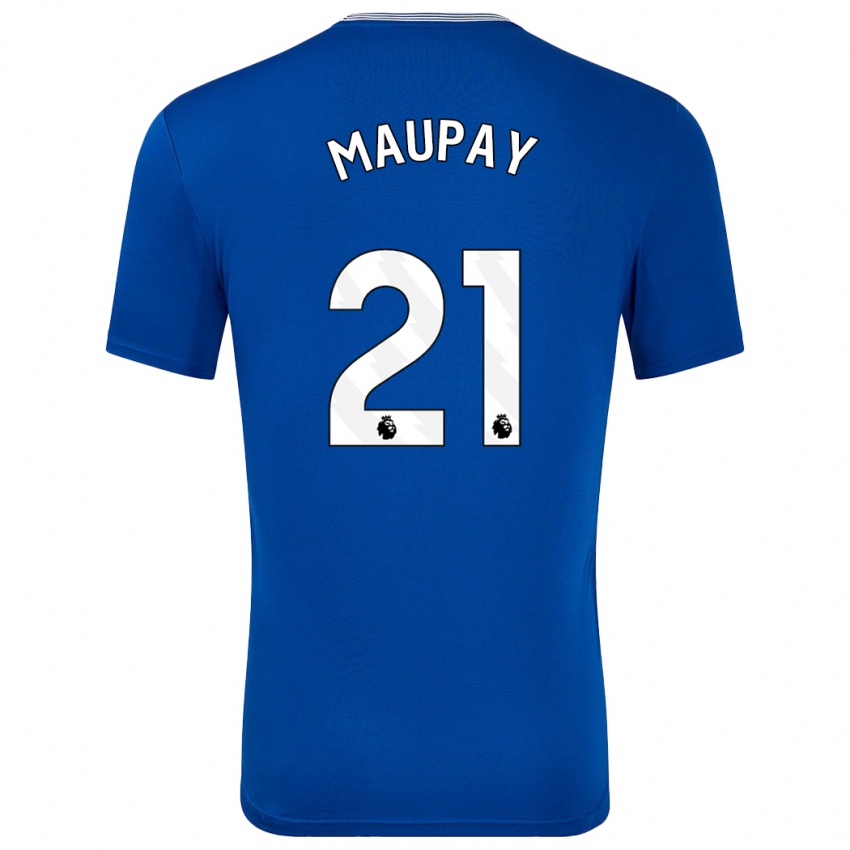 Uomo Maglia Neal Maupay #21 Blu Con Kit Gara Home 2024/25 Maglietta