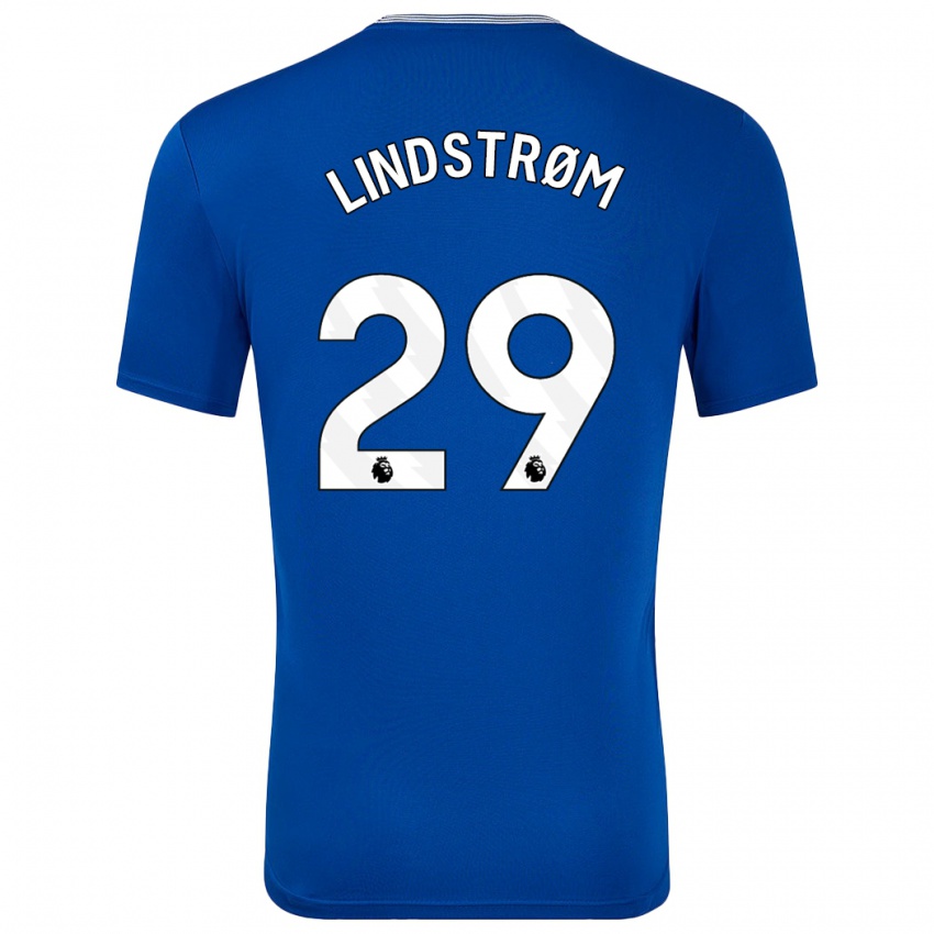 Uomo Maglia Jesper Lindstrom #29 Blu Con Kit Gara Home 2024/25 Maglietta