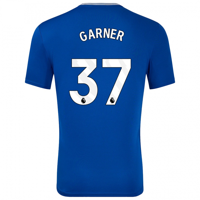 Uomo Maglia James Garner #37 Blu Con Kit Gara Home 2024/25 Maglietta