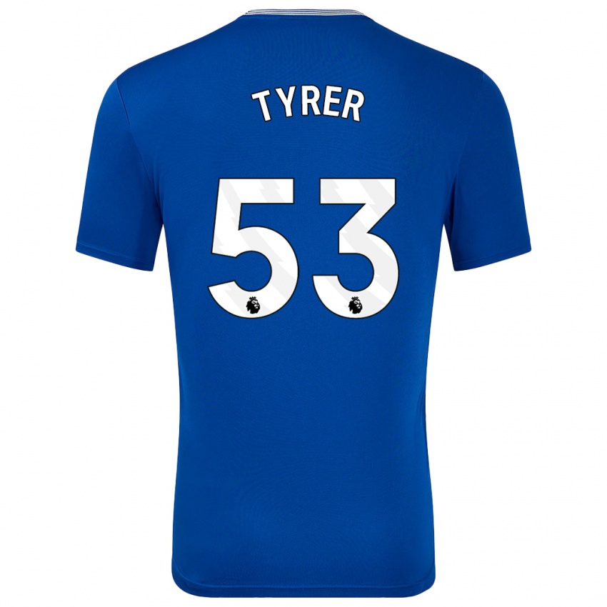 Uomo Maglia Harry Tyrer #53 Blu Con Kit Gara Home 2024/25 Maglietta