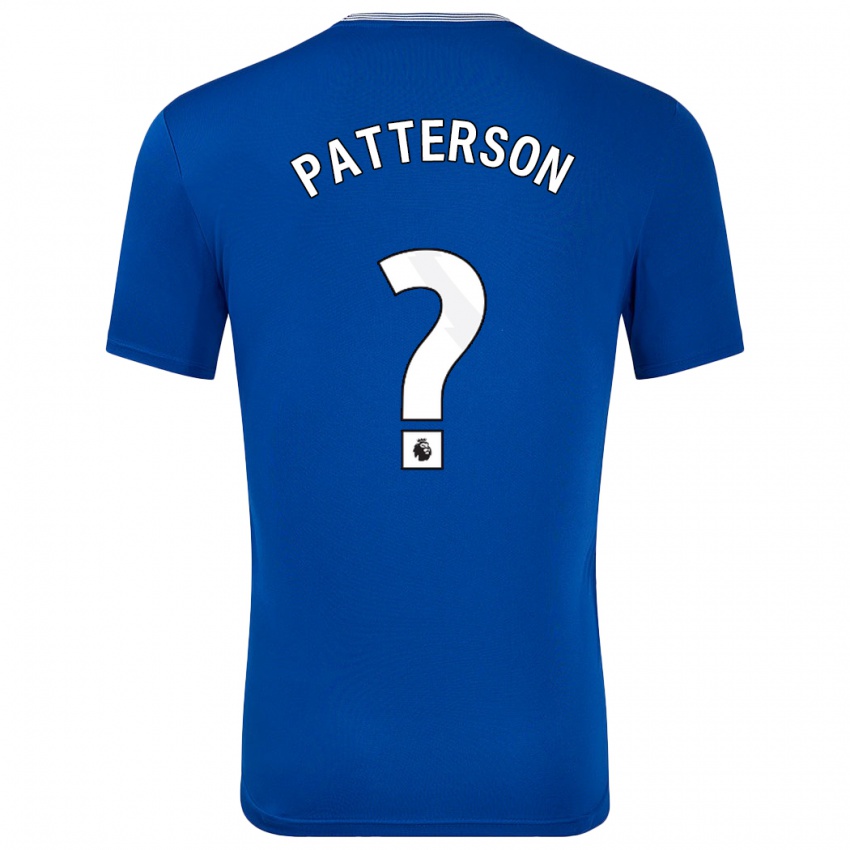 Uomo Maglia Jack Patterson #0 Blu Con Kit Gara Home 2024/25 Maglietta