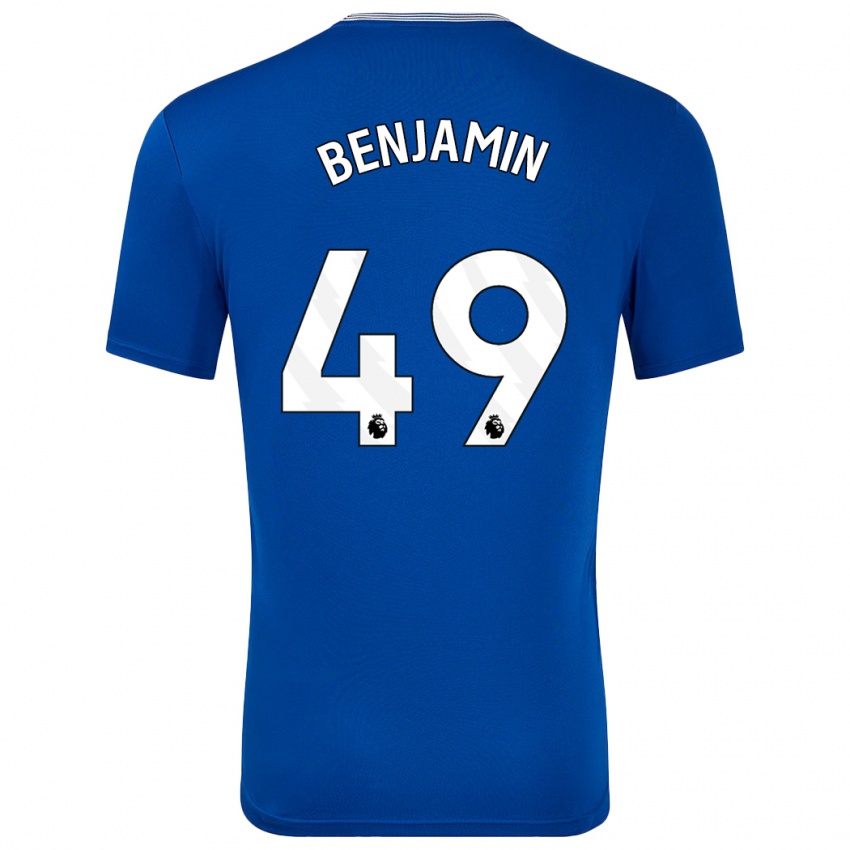 Uomo Maglia Omari Benjamin #49 Blu Con Kit Gara Home 2024/25 Maglietta