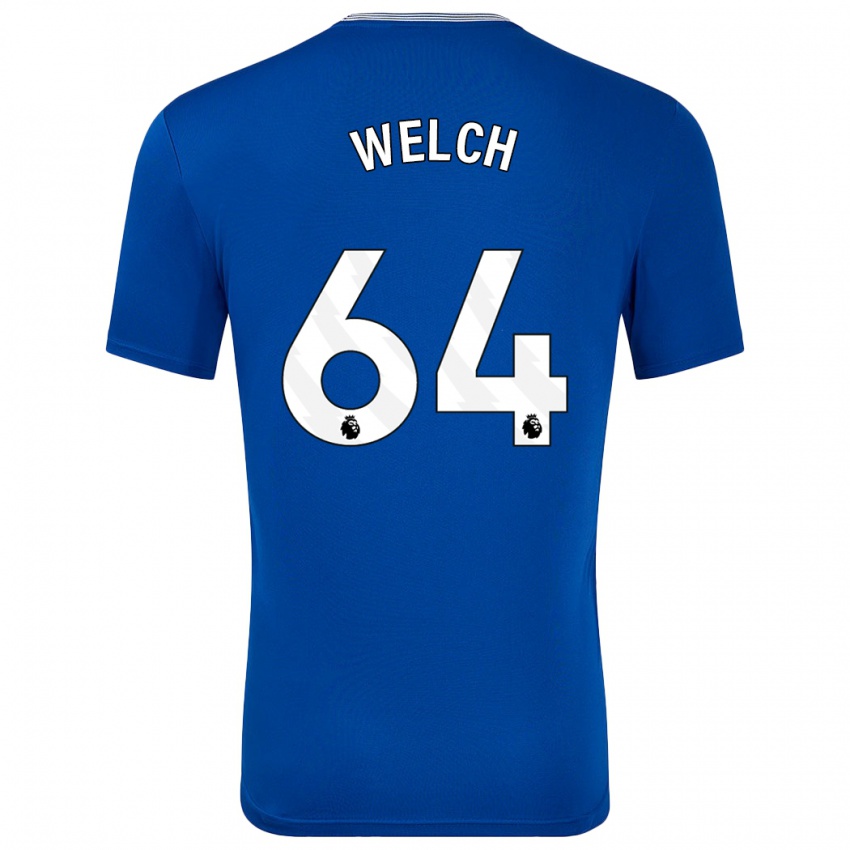 Uomo Maglia Reece Welch #64 Blu Con Kit Gara Home 2024/25 Maglietta