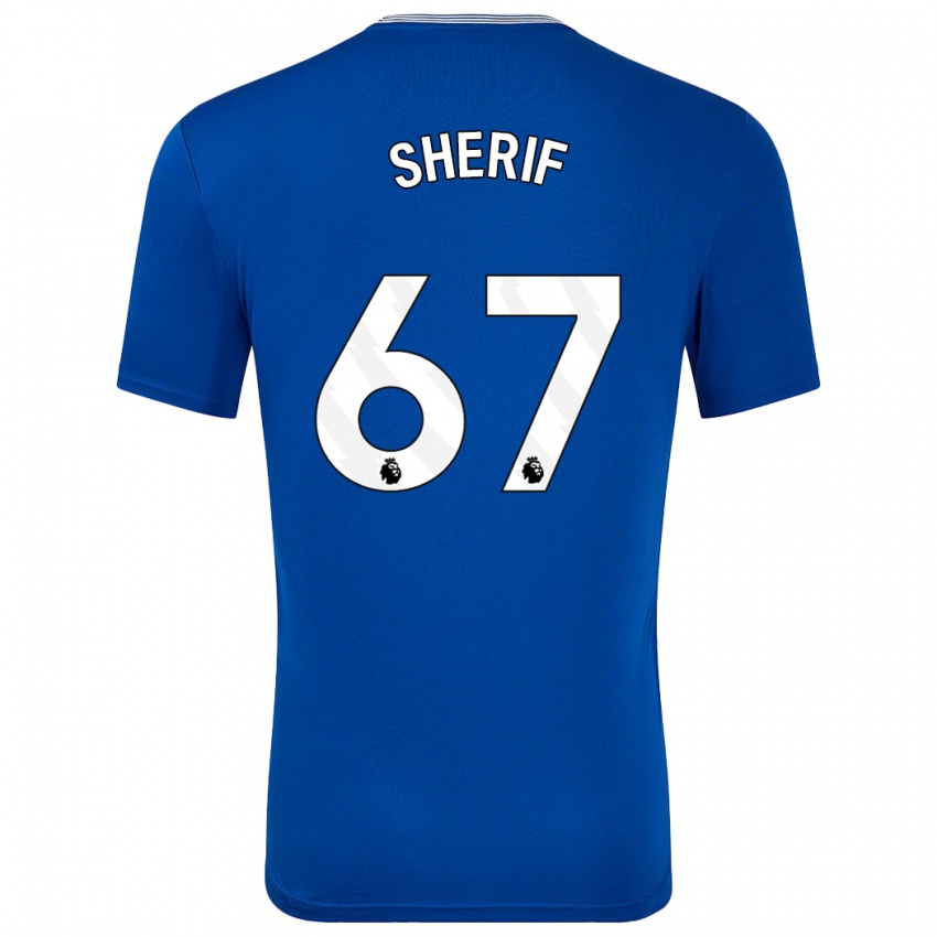 Uomo Maglia Martin Sherif #67 Blu Con Kit Gara Home 2024/25 Maglietta