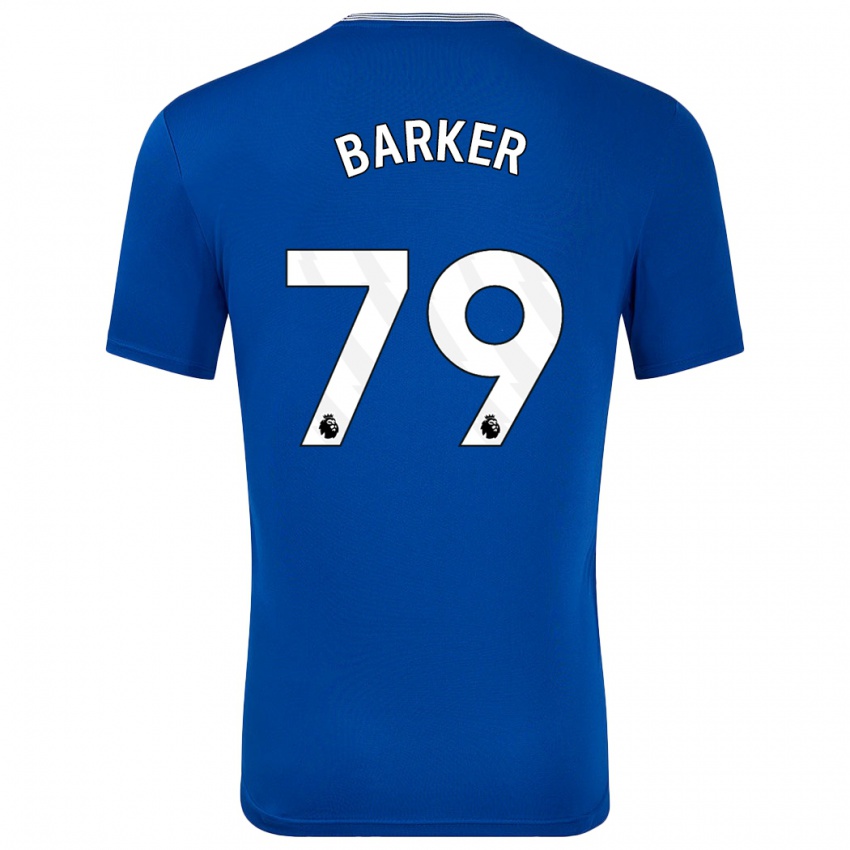 Uomo Maglia Owen Barker #79 Blu Con Kit Gara Home 2024/25 Maglietta