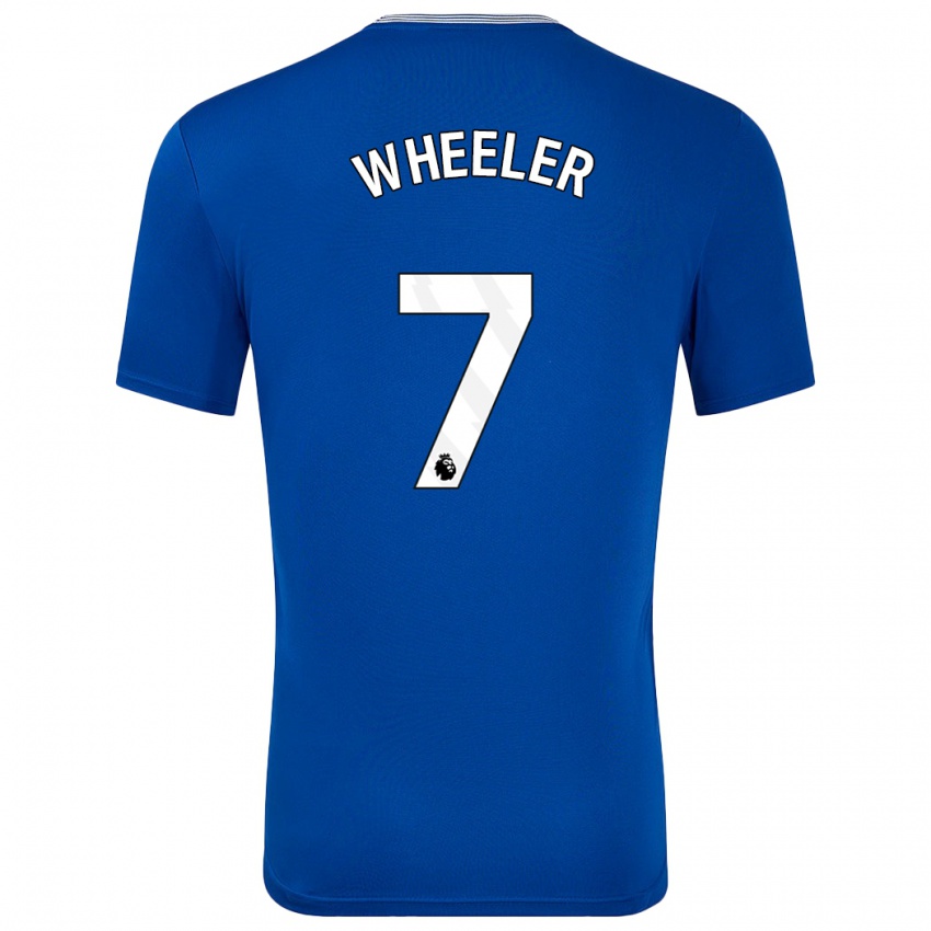 Uomo Maglia Clare Wheeler #7 Blu Con Kit Gara Home 2024/25 Maglietta