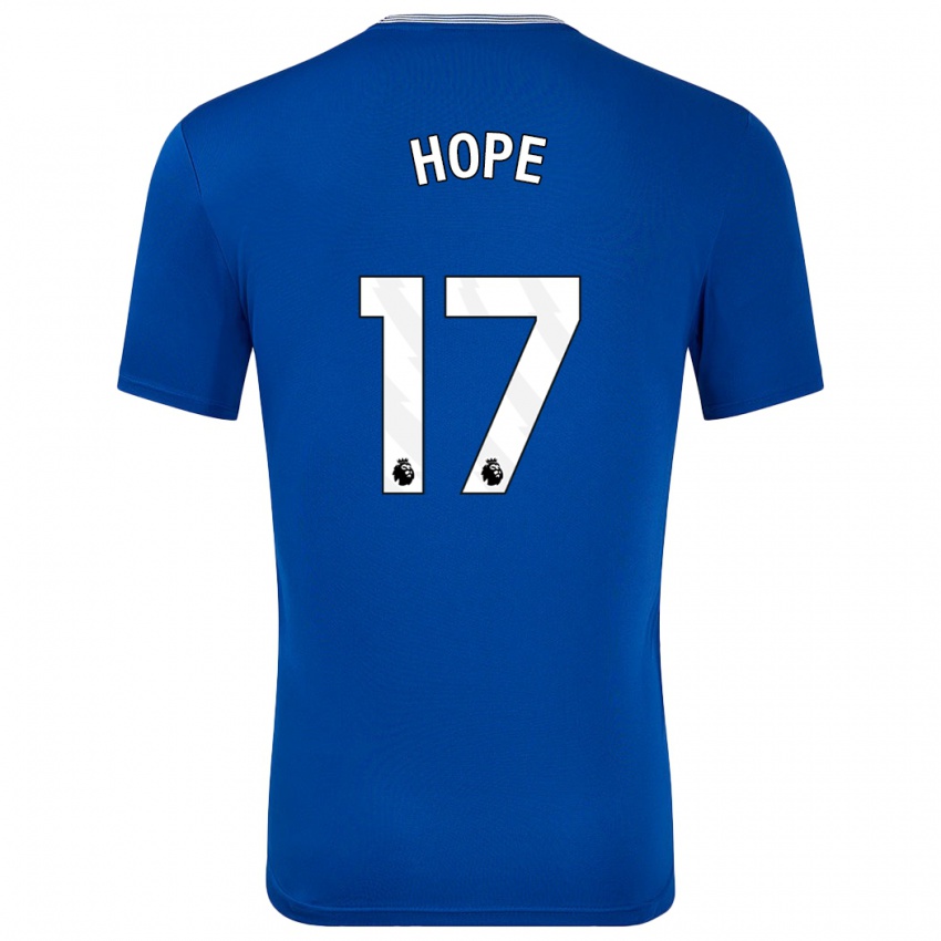 Uomo Maglia Lucy Hope #17 Blu Con Kit Gara Home 2024/25 Maglietta