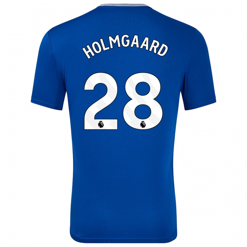 Uomo Maglia Karen Holmgaard #28 Blu Con Kit Gara Home 2024/25 Maglietta