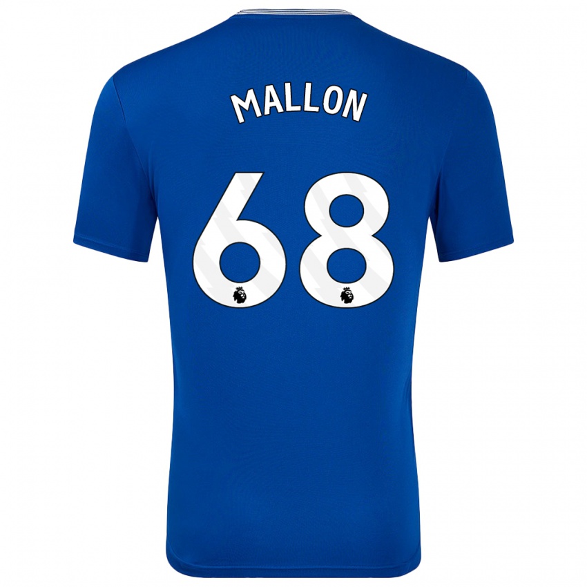 Uomo Maglia Mathew Mallon #68 Blu Con Kit Gara Home 2024/25 Maglietta