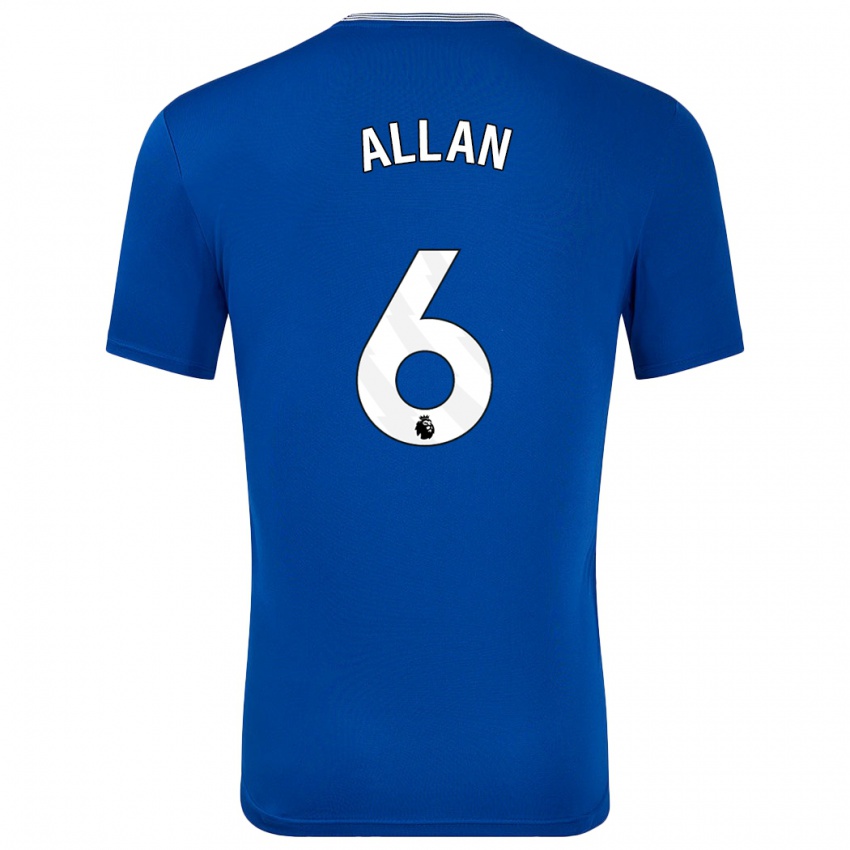 Uomo Maglia Allan #6 Blu Con Kit Gara Home 2024/25 Maglietta