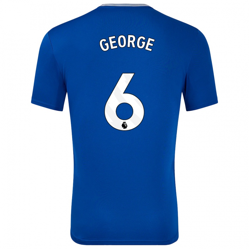 Uomo Maglia Gabrielle George #6 Blu Con Kit Gara Home 2024/25 Maglietta