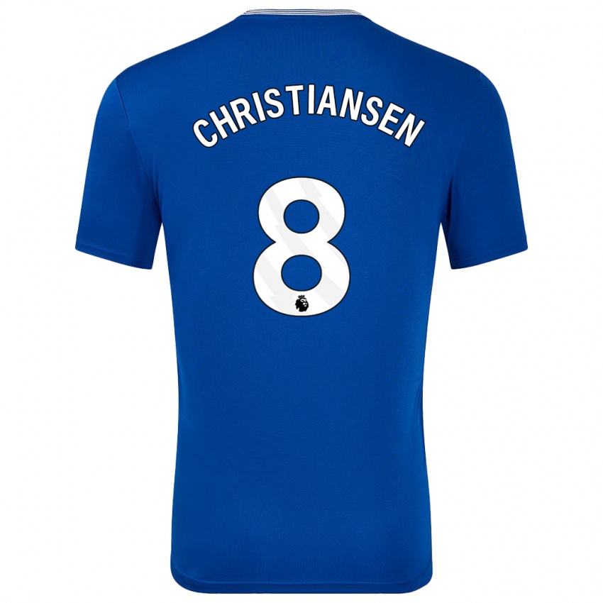 Uomo Maglia Izzy Christiansen #8 Blu Con Kit Gara Home 2024/25 Maglietta