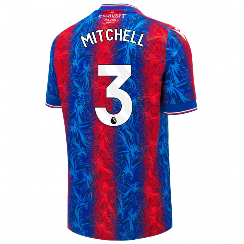 Uomo Maglia Tyrick Mitchell #3 Strisce Rosso Blu Kit Gara Home 2024/25 Maglietta