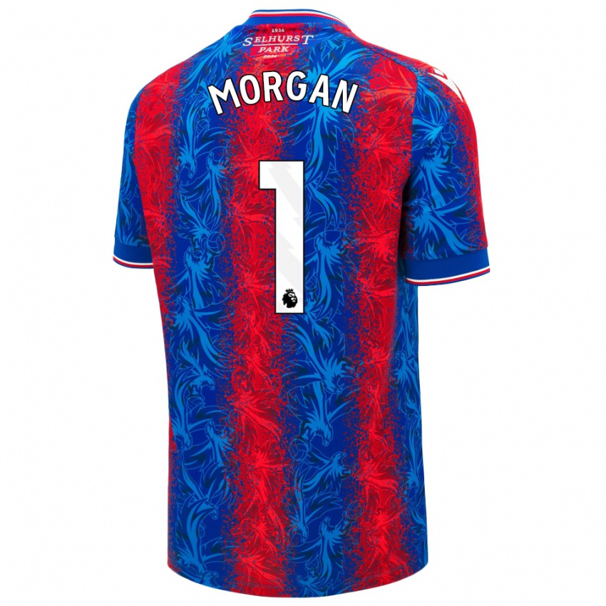 Uomo Maglia Chloe Morgan #1 Strisce Rosso Blu Kit Gara Home 2024/25 Maglietta