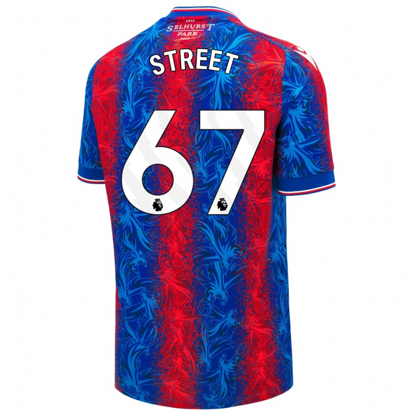 Uomo Maglia Rob Street #67 Strisce Rosso Blu Kit Gara Home 2024/25 Maglietta