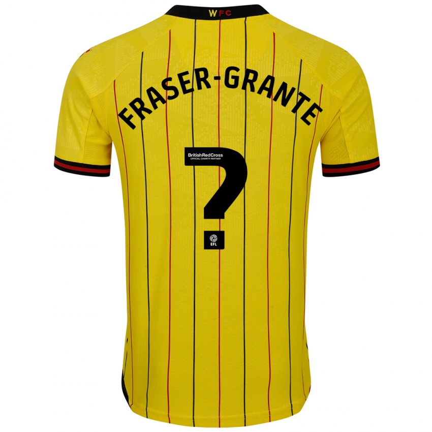 Uomo Maglia Zak Fraser-Grante #0 Giallo Nero Kit Gara Home 2024/25 Maglietta