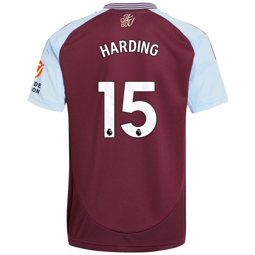 Uomo Maglia Natasha Harding #15 Borgogna Azzurro Kit Gara Home 2024/25 Maglietta