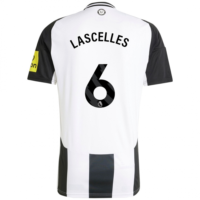 Uomo Maglia Jamaal Lascelles #6 Bianco Nero Kit Gara Home 2024/25 Maglietta