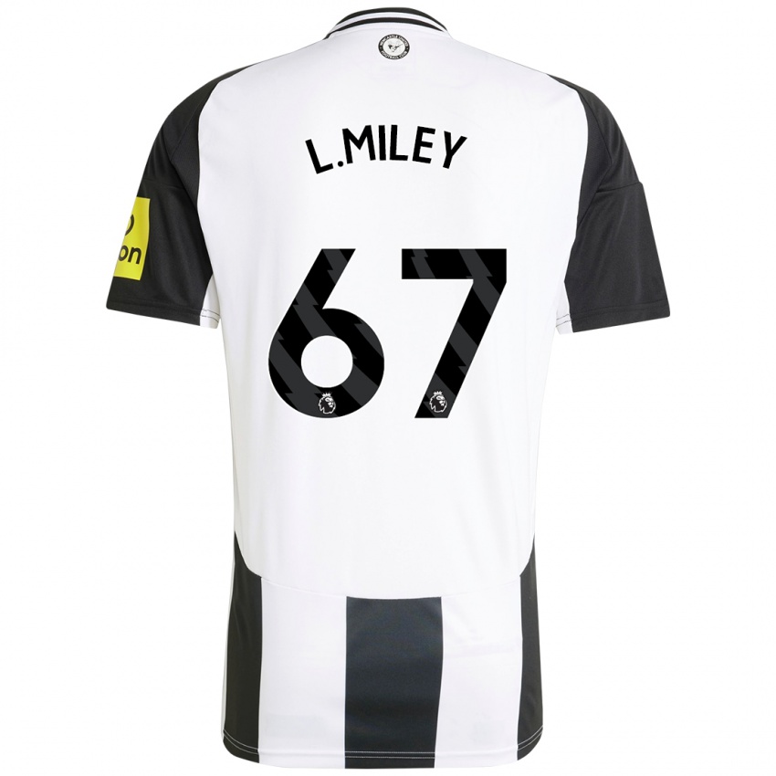 Uomo Maglia Lewis Miley #67 Bianco Nero Kit Gara Home 2024/25 Maglietta