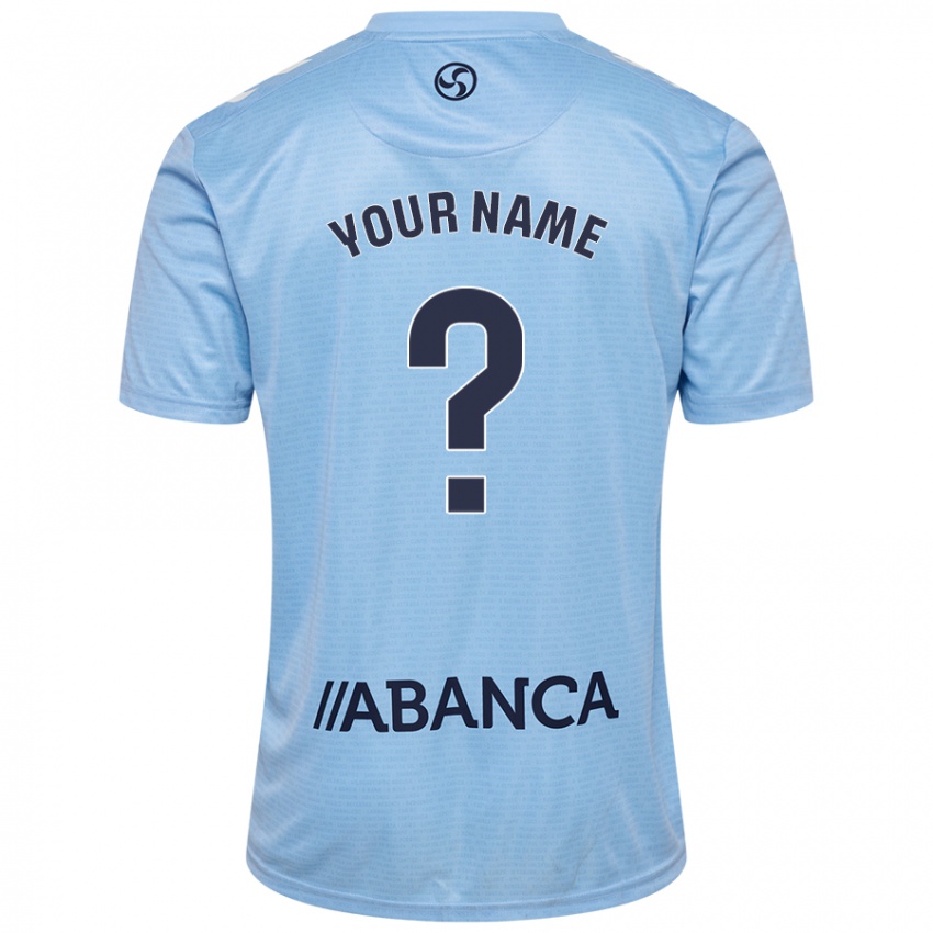 Uomo Maglia Il Tuo Nome #0 Celeste Kit Gara Home 2024/25 Maglietta