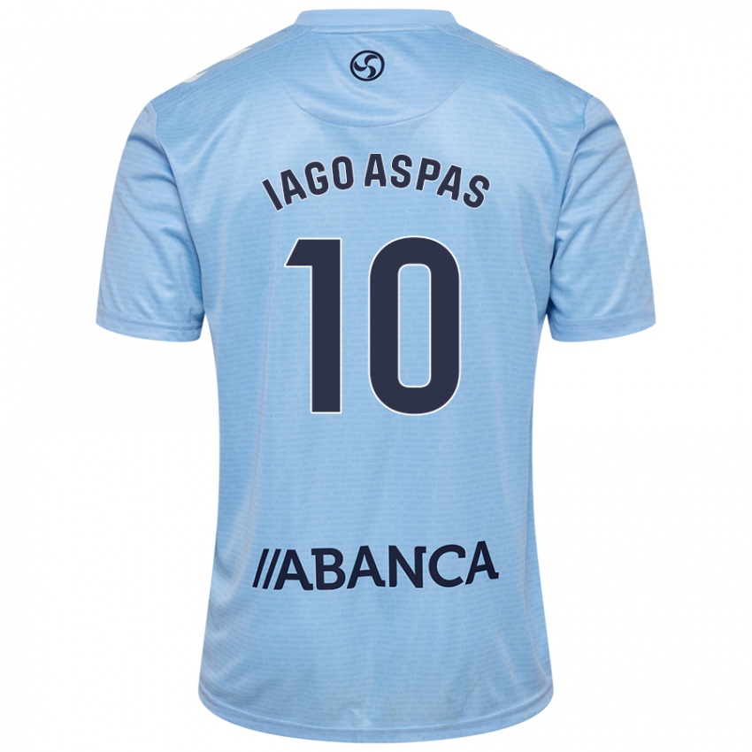 Uomo Maglia Iago Aspas #10 Celeste Kit Gara Home 2024/25 Maglietta