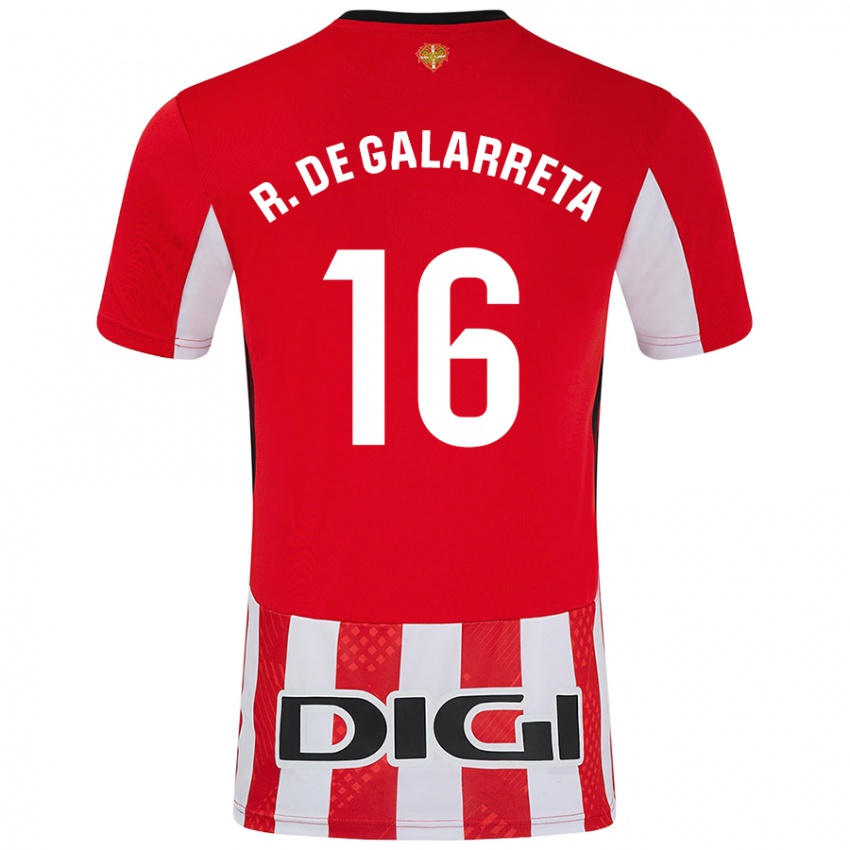 Uomo Maglia Iñigo Ruiz De Galarreta #16 Rosso Bianco Kit Gara Home 2024/25 Maglietta