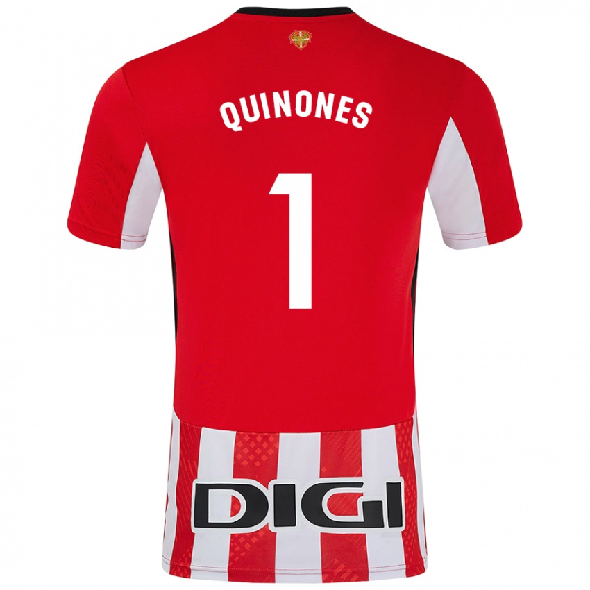 Uomo Maglia Mariasun Quiñones #1 Rosso Bianco Kit Gara Home 2024/25 Maglietta