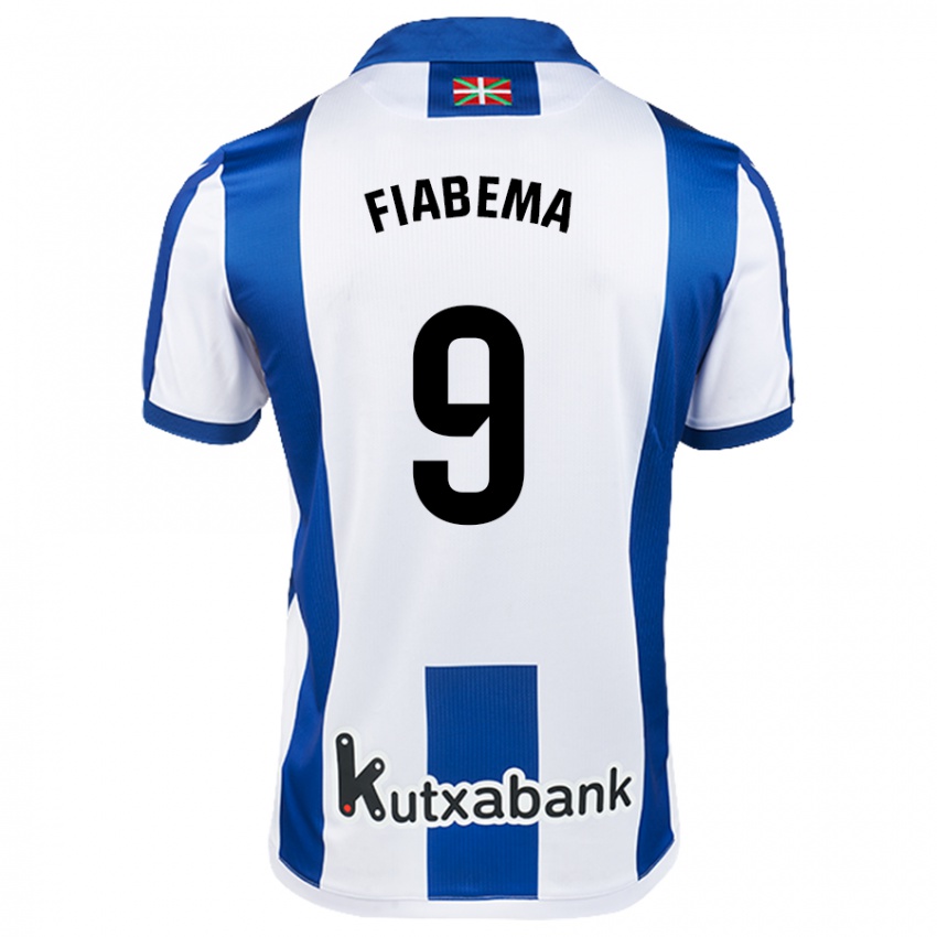 Uomo Maglia Bryan Fiabema #9 Bianco Blu Kit Gara Home 2024/25 Maglietta