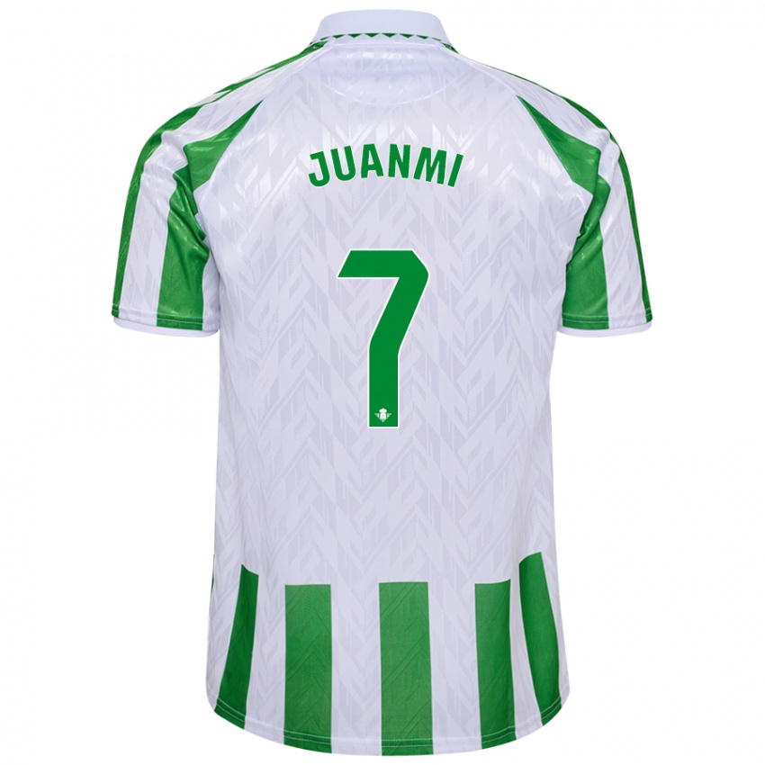 Uomo Maglia Juanmi #7 Verde Bianco A Righe Kit Gara Home 2024/25 Maglietta