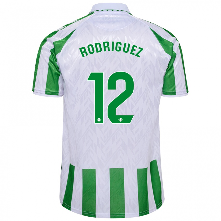 Uomo Maglia Ricardo Rodríguez #12 Verde Bianco A Righe Kit Gara Home 2024/25 Maglietta