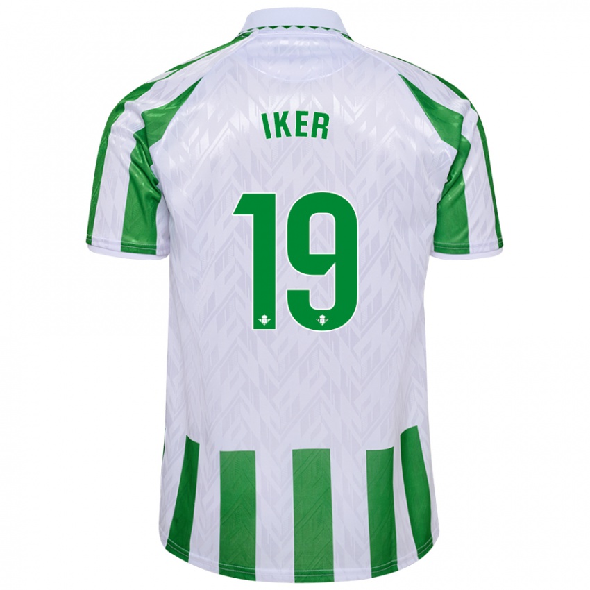 Uomo Maglia Iker Losada #19 Verde Bianco A Righe Kit Gara Home 2024/25 Maglietta