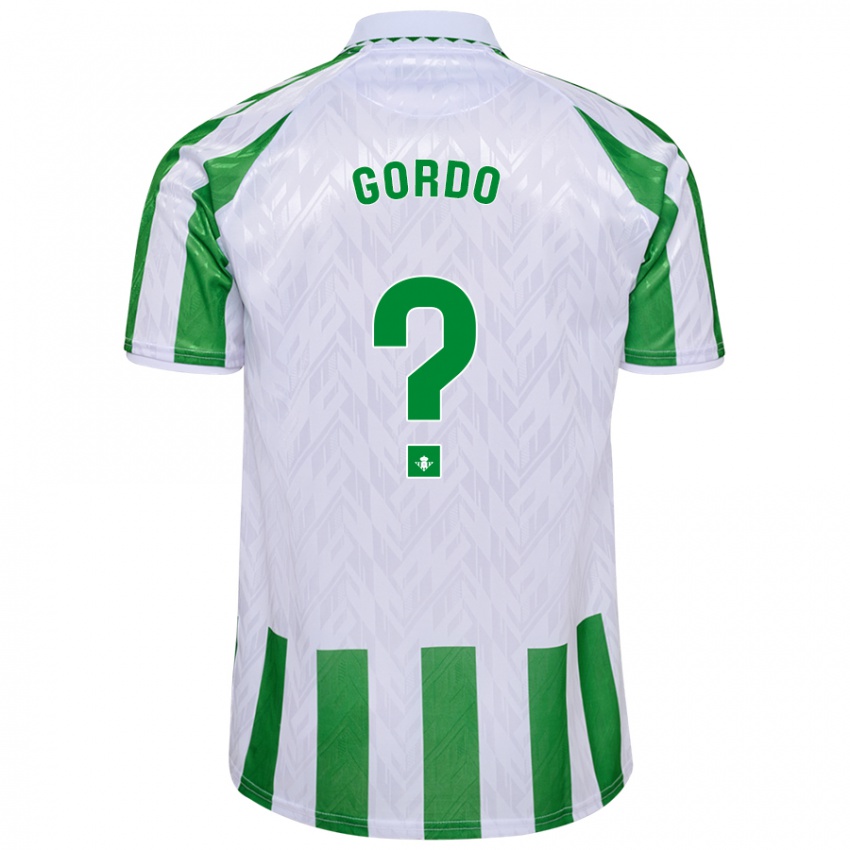 Uomo Maglia Josan Gordo #0 Verde Bianco A Righe Kit Gara Home 2024/25 Maglietta