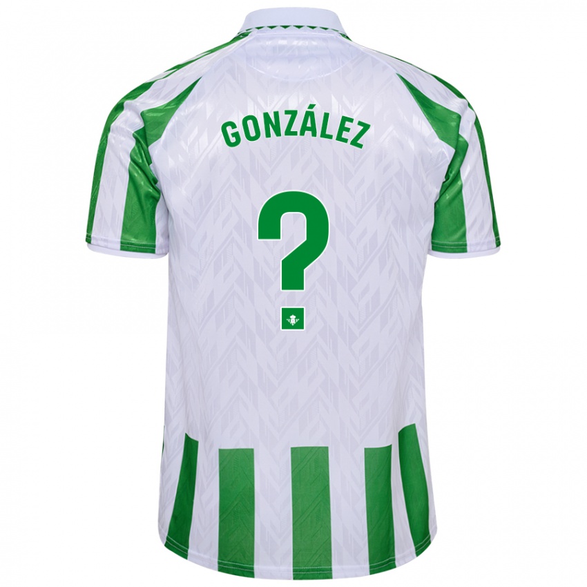 Uomo Maglia Manu González #0 Verde Bianco A Righe Kit Gara Home 2024/25 Maglietta