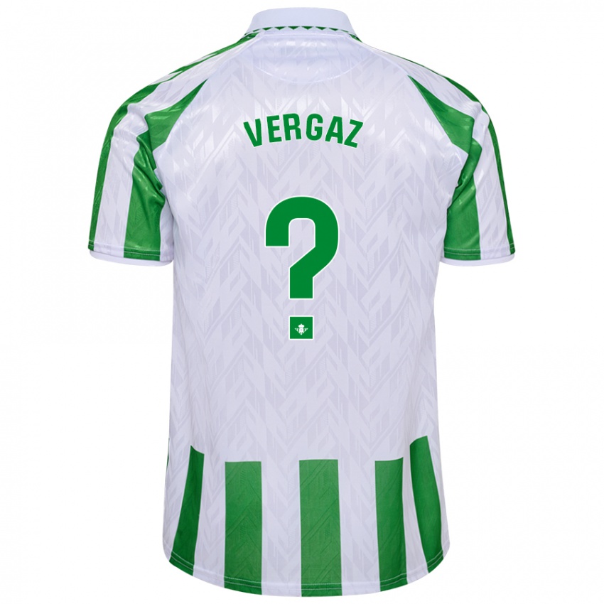 Uomo Maglia Alejandro Vergaz #0 Verde Bianco A Righe Kit Gara Home 2024/25 Maglietta