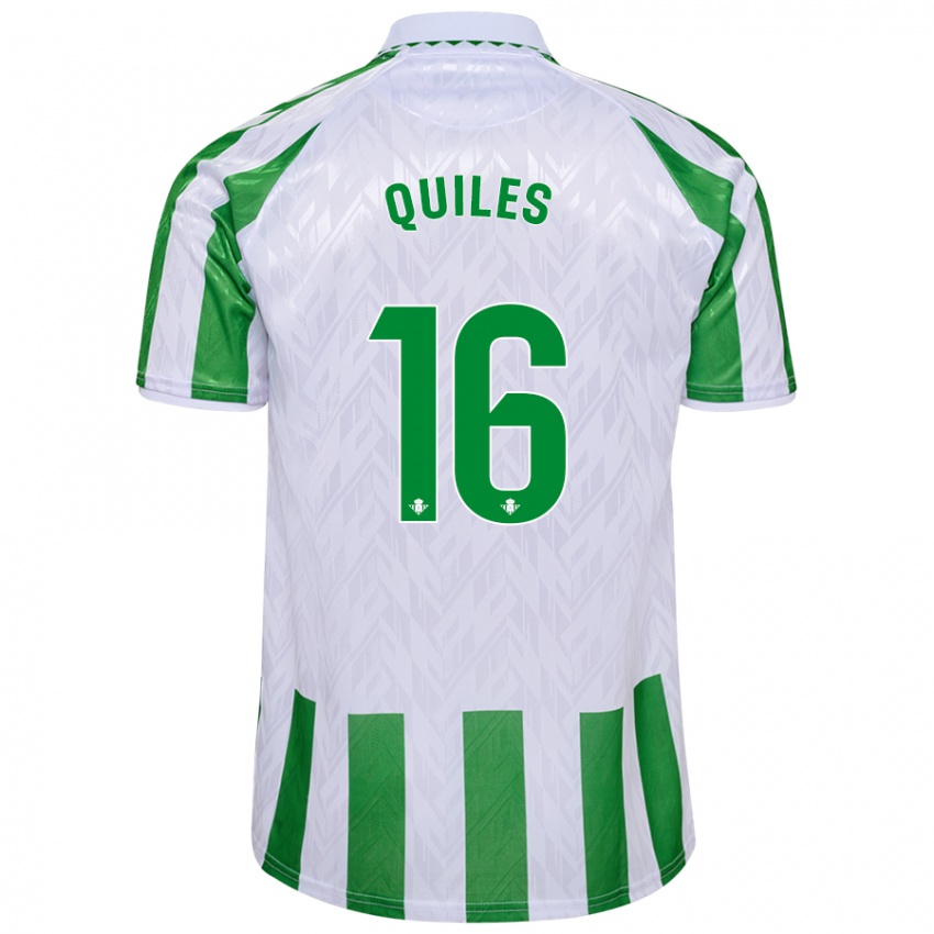 Uomo Maglia Violeta García Quiles #16 Verde Bianco A Righe Kit Gara Home 2024/25 Maglietta