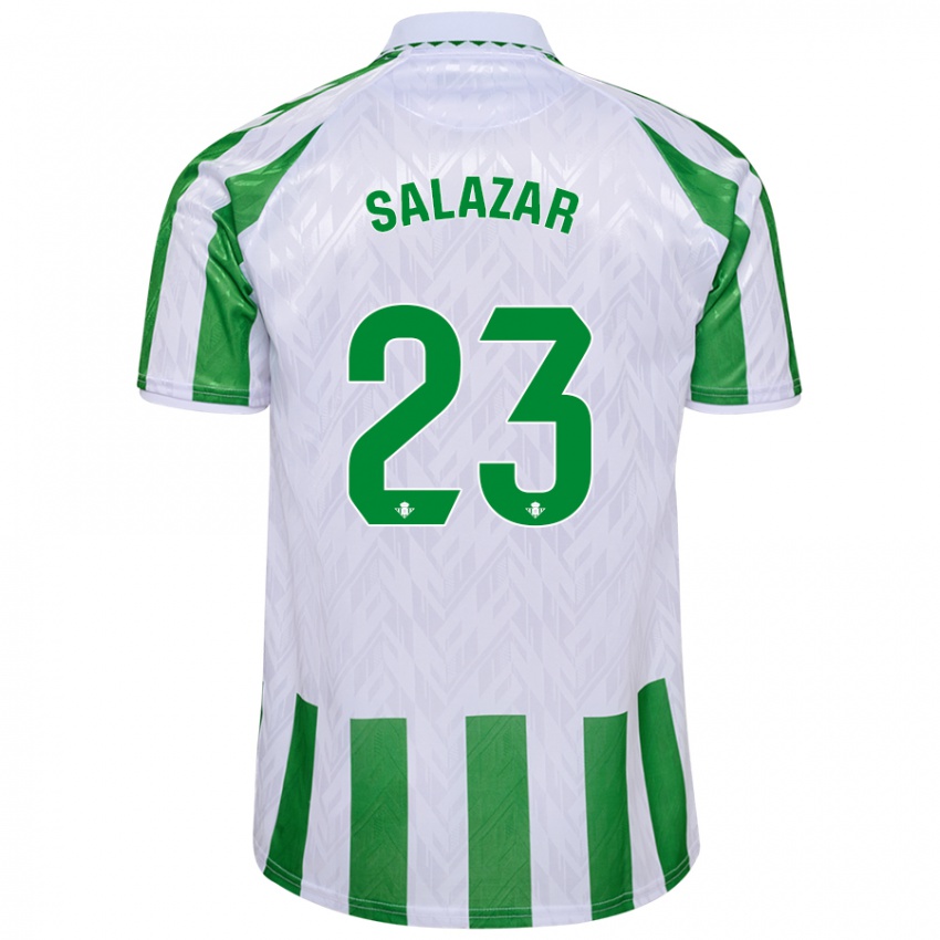 Uomo Maglia Noelia Salazar #23 Verde Bianco A Righe Kit Gara Home 2024/25 Maglietta