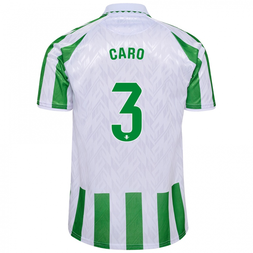 Uomo Maglia Andrés Caro #3 Verde Bianco A Righe Kit Gara Home 2024/25 Maglietta