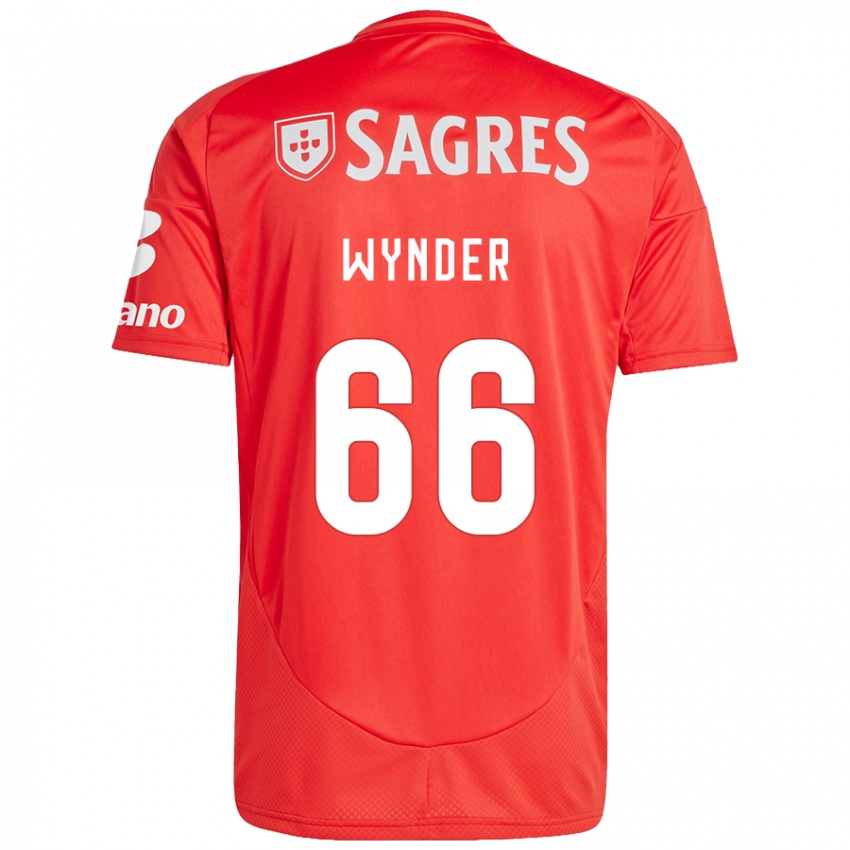 Uomo Maglia Joshua Wynder #66 Rosso Bianco Kit Gara Home 2024/25 Maglietta