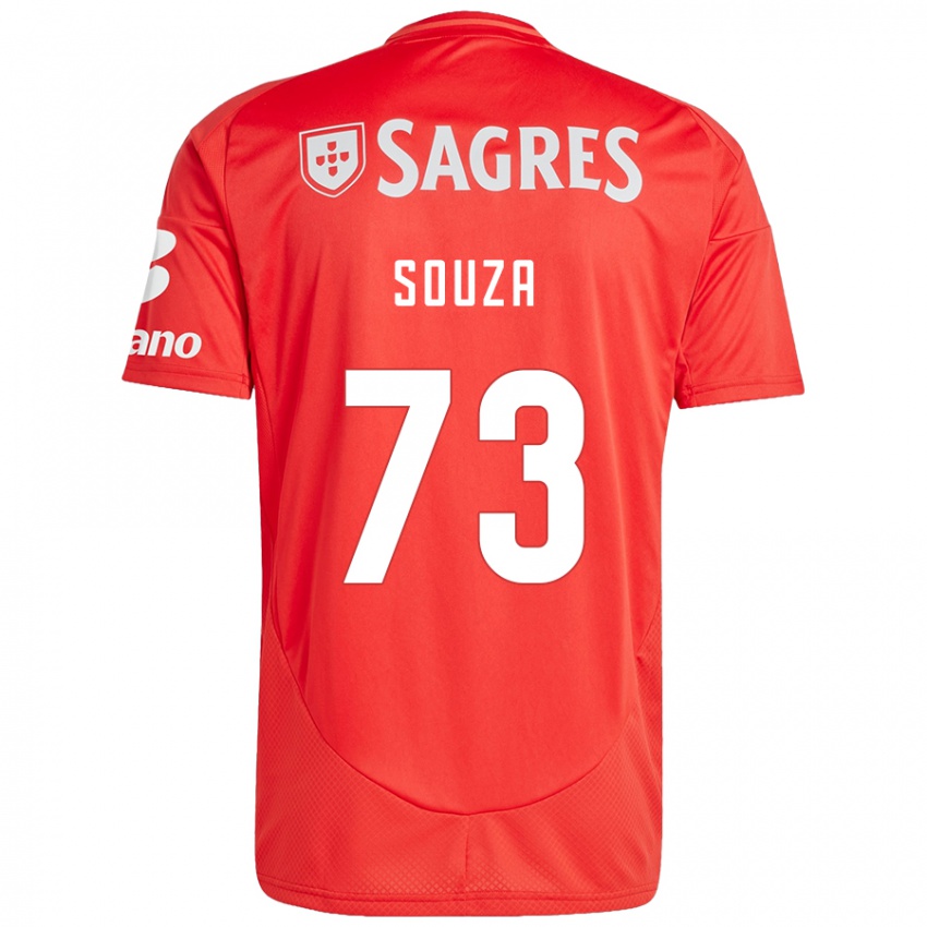 Uomo Maglia Beni Souza #73 Rosso Bianco Kit Gara Home 2024/25 Maglietta