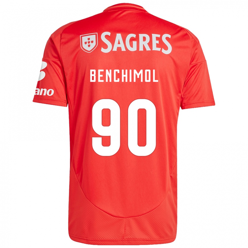 Uomo Maglia Benchimol #90 Rosso Bianco Kit Gara Home 2024/25 Maglietta